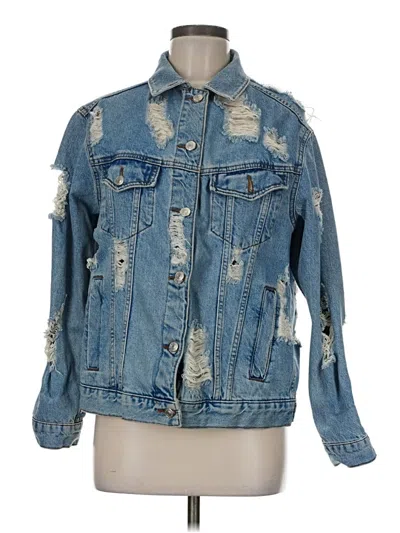 Pre-owned Topshop Denim Jacket In Blue