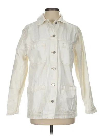 Pre-owned Topshop Denim Jacket In Ivory