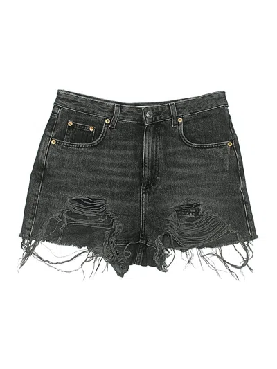 Pre-owned Topshop Denim Shorts In Black