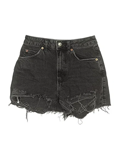 Pre-owned Topshop Denim Shorts In Black