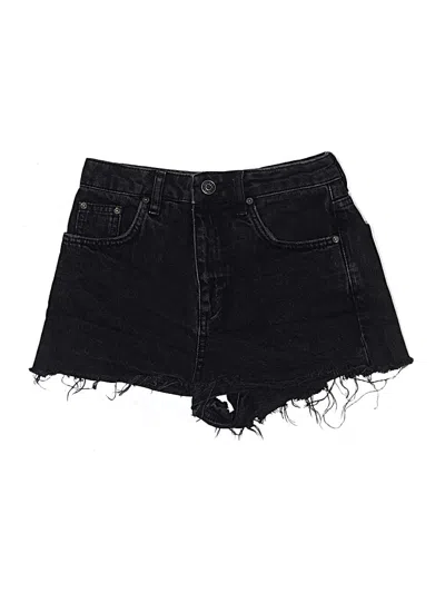 Pre-owned Topshop Denim Shorts In Black