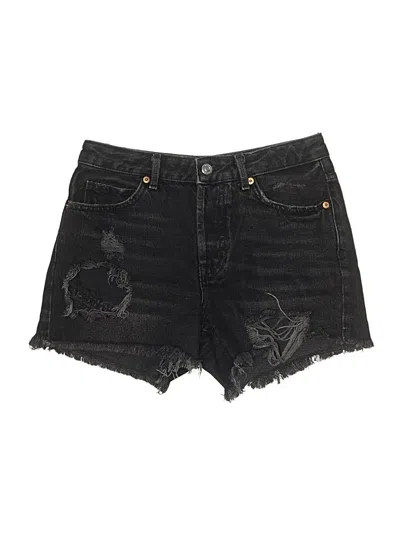 Pre-owned Topshop Denim Shorts In Black