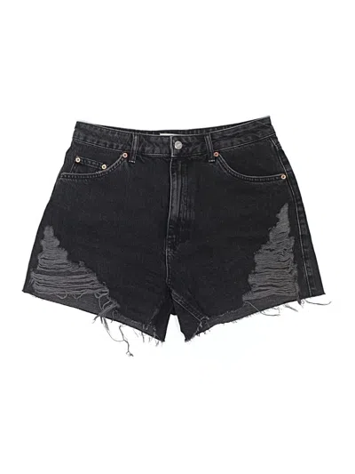 Pre-owned Topshop Denim Shorts In Black