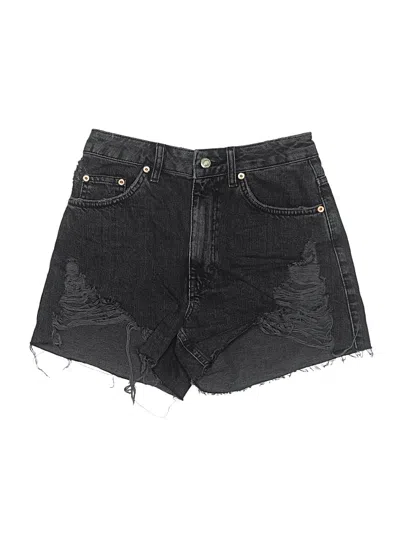 Pre-owned Topshop Denim Shorts In Black