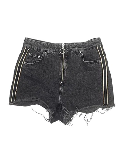 Pre-owned Topshop Denim Shorts In Black