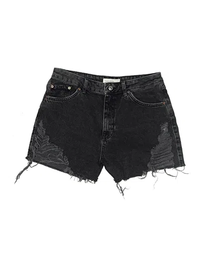 Pre-owned Topshop Denim Shorts In Black