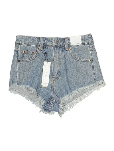 Pre-owned Topshop Denim Shorts In Blue