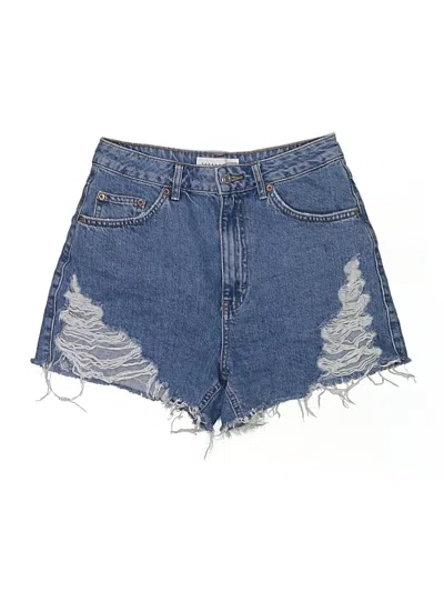 Pre-owned Topshop Denim Shorts In Blue