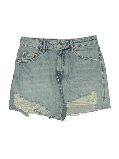 Pre-owned Topshop Denim Shorts In Blue