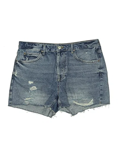 Pre-owned Topshop Denim Shorts In Blue