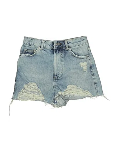 Pre-owned Topshop Denim Shorts In Blue