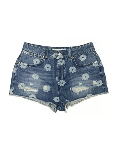 Pre-owned Topshop Denim Shorts In Blue