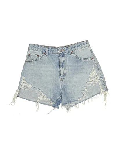 Pre-owned Topshop Denim Shorts In Blue