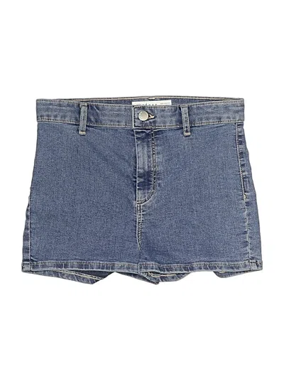 Pre-owned Topshop Denim Shorts In Blue
