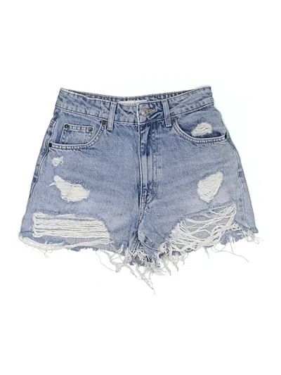 Pre-owned Topshop Denim Shorts In Blue