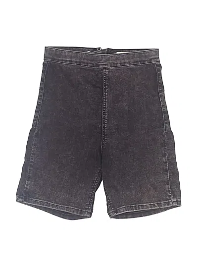 Pre-owned Topshop Denim Shorts In Gray