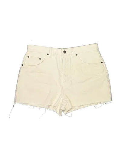 Pre-owned Topshop Denim Shorts In Ivory