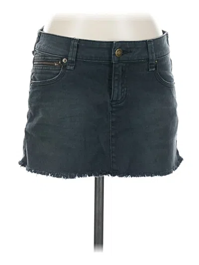 Pre-owned Topshop Denim Skirt In Blue