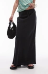 TOPSHOP DRAWSTRING TWILL MAXI SKIRT