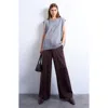 Topshop Drawstring Waist Wide Leg Pants In Multi