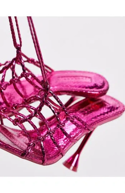 Topshop Ella Caged Sandal In Pink