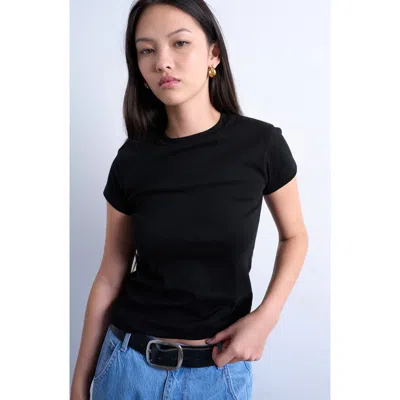 Topshop Everyday Cotton T-shirt In Black