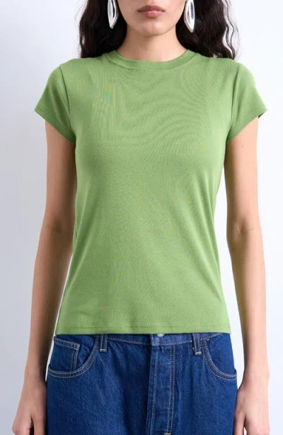 Topshop Everyday Cotton T-shirt In Green