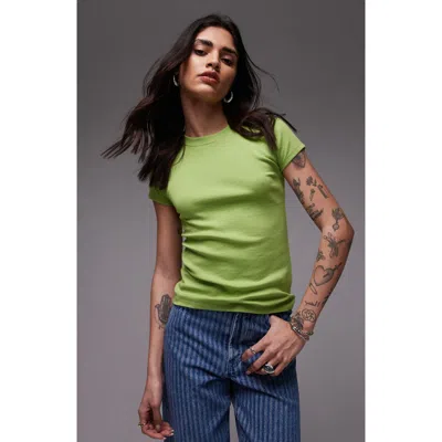 Topshop Everyday Fitted Cotton T-shirt In Green