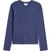 Topshop Everyday Long Sleeve Cotton T-shirt In Blue