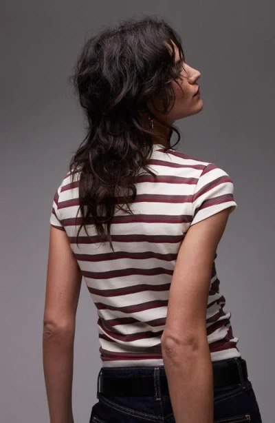 Topshop Everyday Stripe Fitted Cotton T-shirt