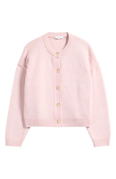 Topshop Exposed Seam Cardigan In Pink