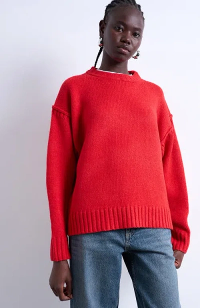 TOPSHOP TOPSHOP EXPOSED SEAM RELAXED FIT SWEATER