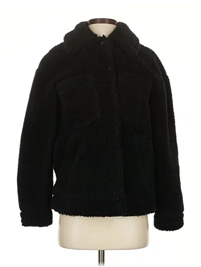 Pre-owned Topshop Faux Fur Jacket In Black