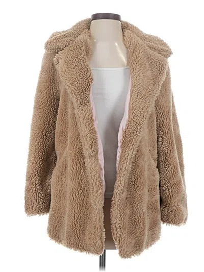 Pre-owned Topshop Faux Fur Jacket In Brown