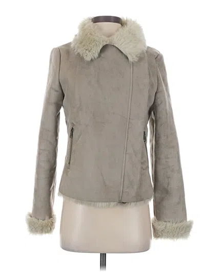 Pre-owned Topshop Faux Fur Jacket In Gray