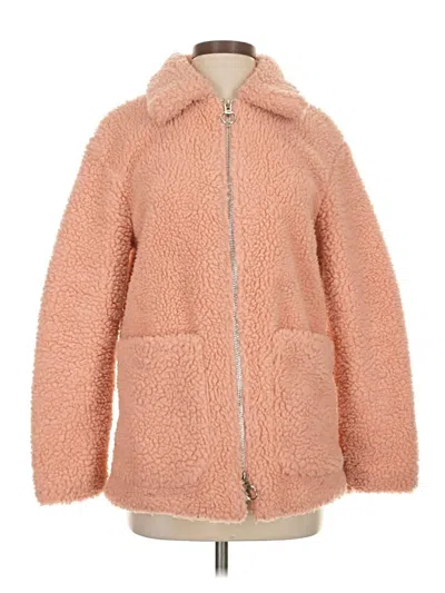Pre-owned Topshop Faux Fur Jacket In Pink