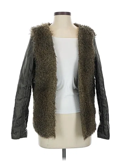 Pre-owned Topshop Faux Fur Vest In Gray