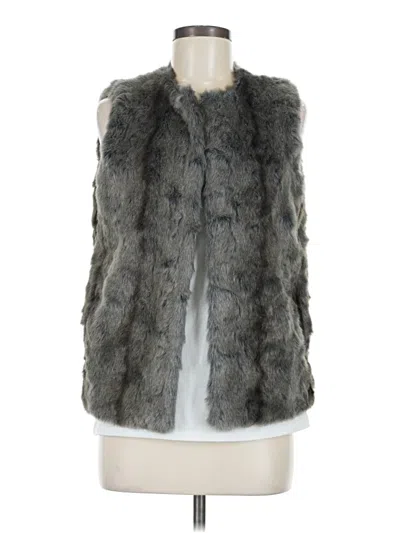 Pre-owned Topshop Faux Fur Vest In Gray