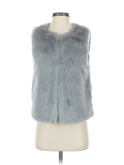 Pre-owned Topshop Faux Fur Vest In Gray