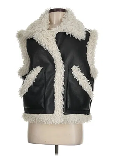 Pre-owned Topshop Faux Fur Vest In Ivory