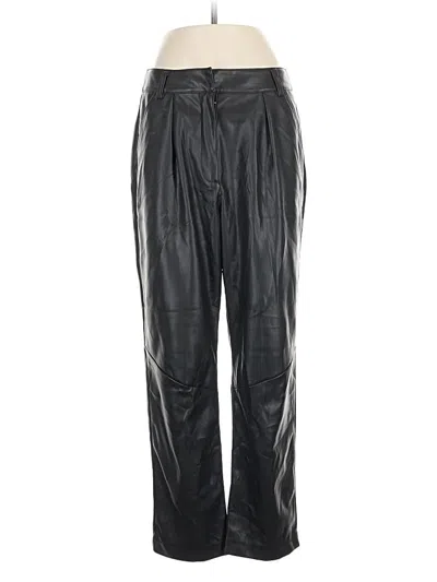 Pre-owned Topshop Faux Leather Pants In Black