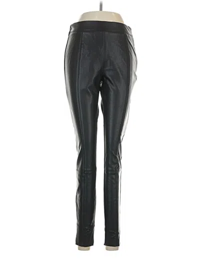 Pre-owned Topshop Faux Leather Pants In Black