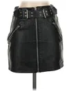 Topshop Faux Leather Skirt In Black