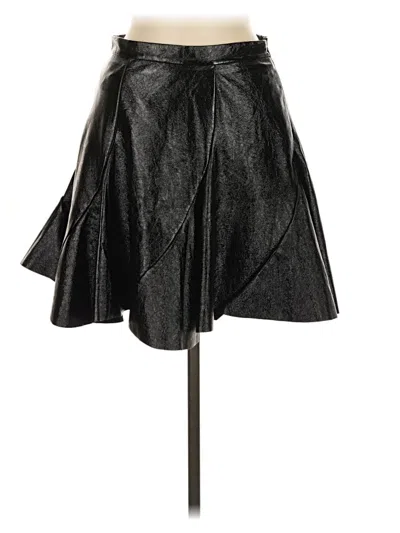 Topshop Faux Leather Skirt In Black