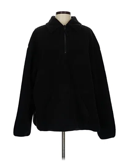 Pre-owned Topshop Fleece Jacket In Black