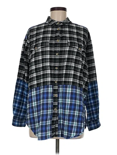 Pre-owned Topshop Fleece Jacket In Blue