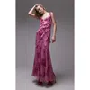 Topshop Floral Ruffle Sleeveless Maxi Dress In Pink