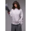 Topshop Fluffy Crewneck Sweater In Lilac