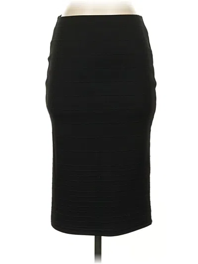 Pre-owned Topshop Formal Skirt In Black