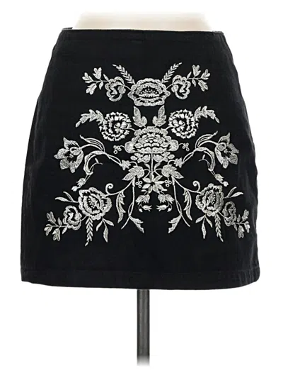 Pre-owned Topshop Formal Skirt In Black